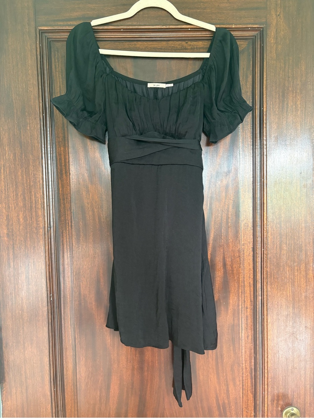 Francesca's Collections Black Puff-Sleeve Mini Dress